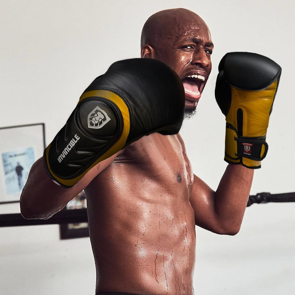 Invincible Fight Gear Leather Training Gloves – Hook & Loop