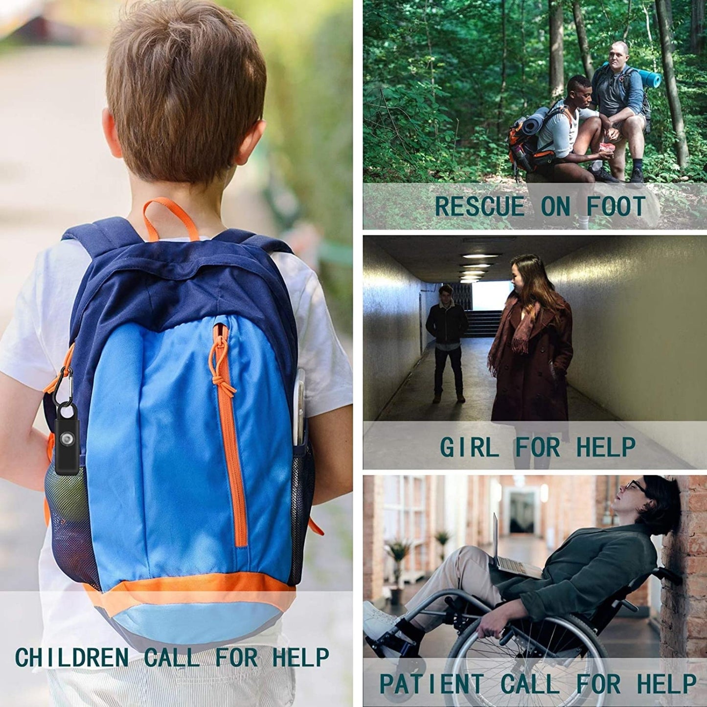 Portable Personal Safety Alarm – 125dB Flashing Keychain