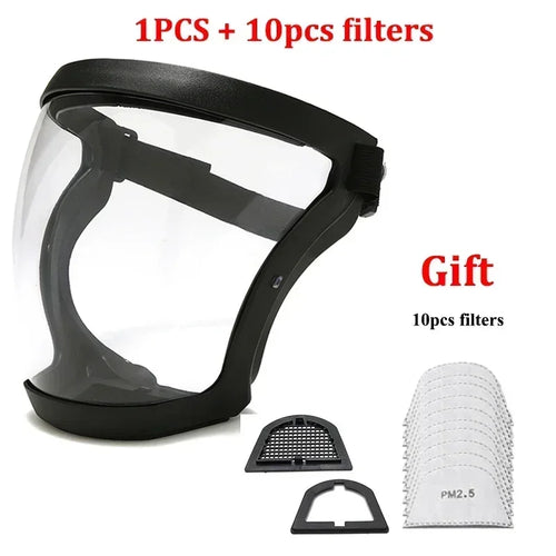 Full Face Shield Mask – Transparent Protective Cover