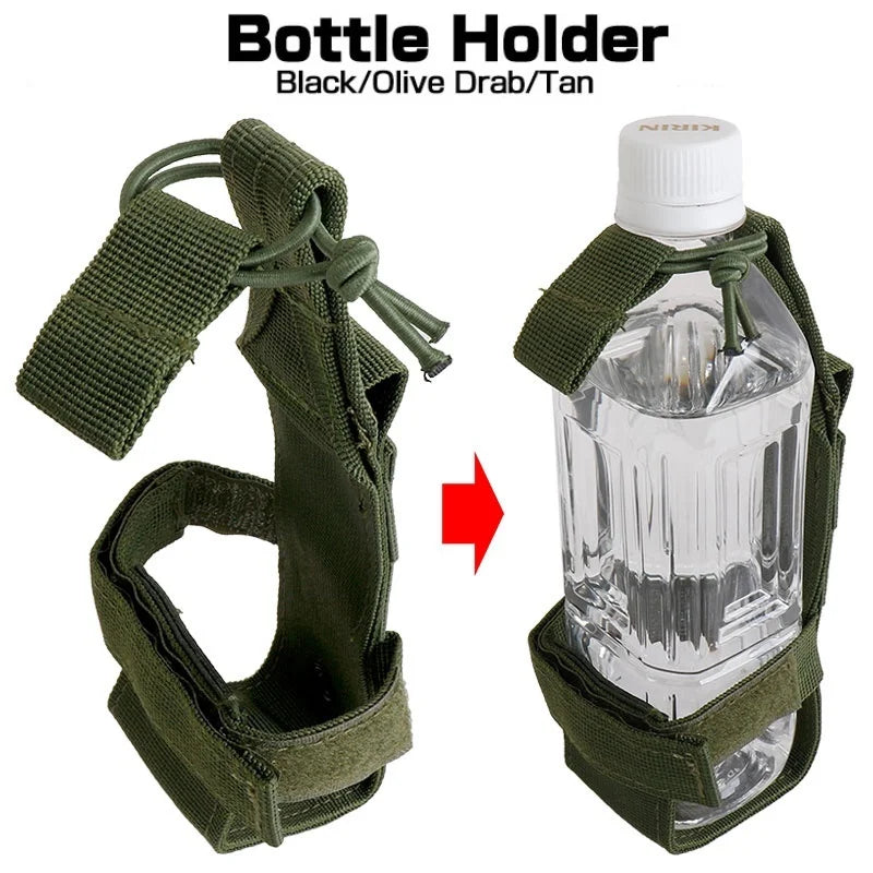 MOLLE Water Bottle Holder – Adjustable Nylon Outdoor Pouch