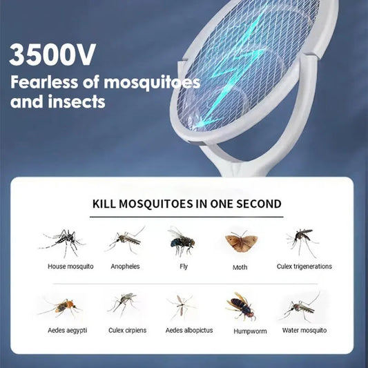 5-in-1 Fast Charging Electric Racket – Bug & Mosquito Killer