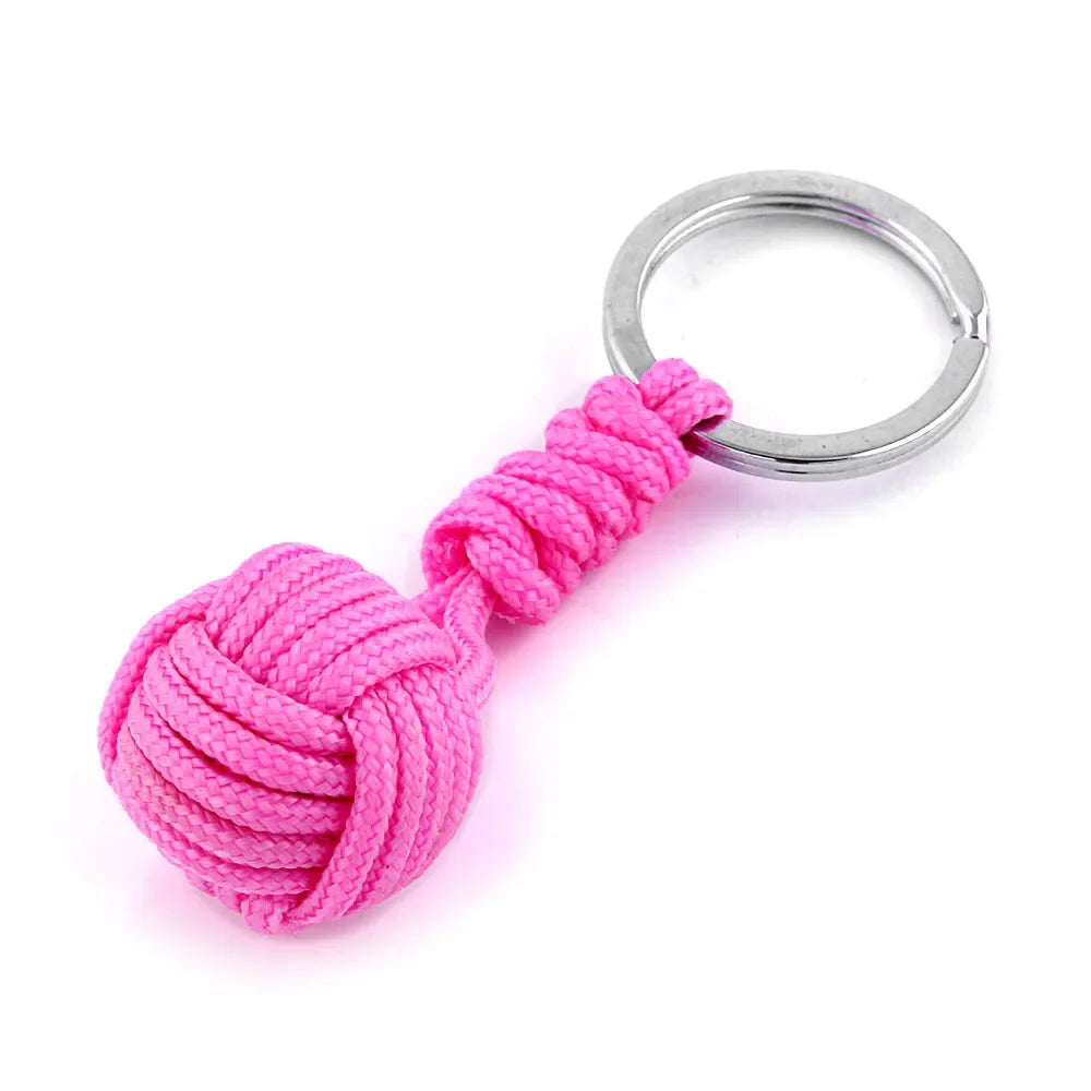 Polyester Braided Rope Ball Keychain – Self-Defense Accessory