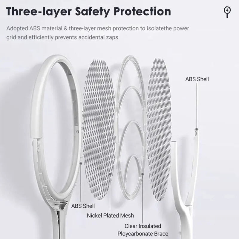5-in-1 Fast Charging Electric Racket – Bug & Mosquito Killer
