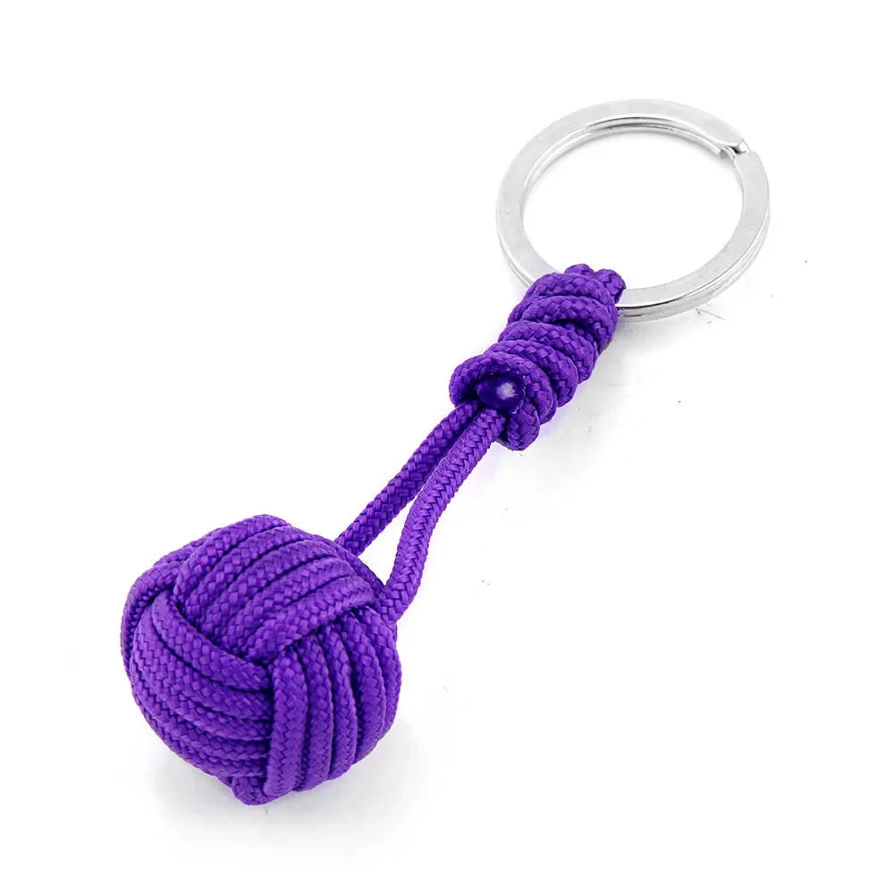 Polyester Braided Rope Ball Keychain – Self-Defense Accessory