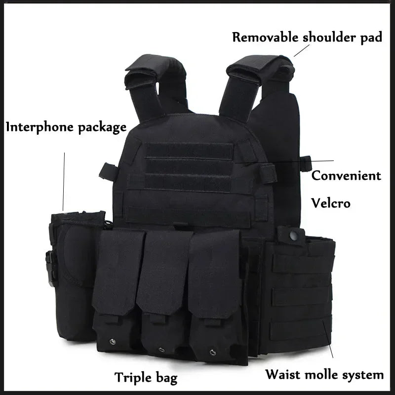 Military Tactical Vest – Adjustable Body Armor
