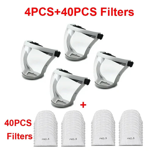 Full Face Shield Mask – Transparent Protective Cover