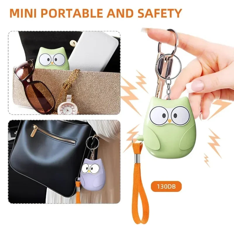 Mini Owl Personal Self-Defense Alarm – 130dB Safety Siren