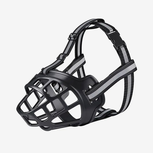 Adjustable Dog Muzzle with Reflective Strip - Anti-Biting