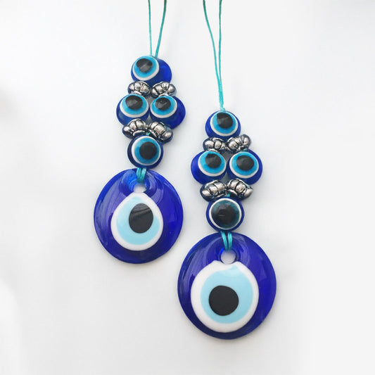 Blue Evil Eye Car Rearview Mirror Charm