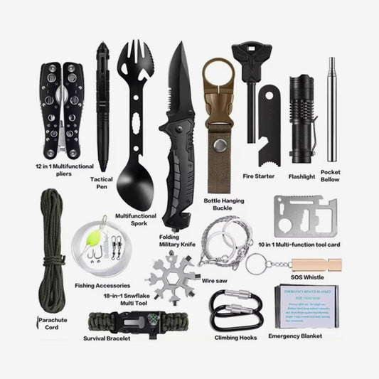 Ultimate 31-in-1 Emergency Survival Kit for Camping & Outdoors