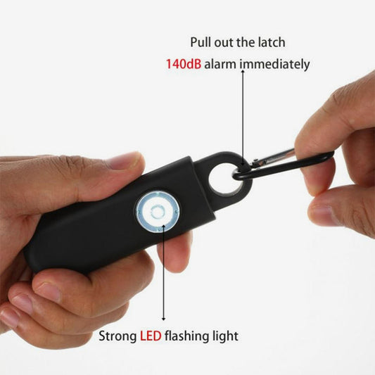 Portable Personal Safety Alarm – 125dB Flashing Keychain