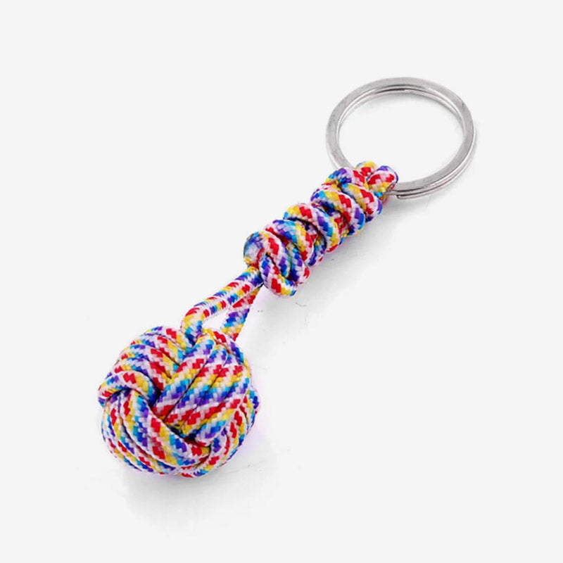 Polyester Braided Rope Ball Keychain – Self-Defense Accessory