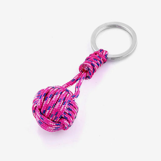 Polyester Braided Rope Ball Keychain – Self-Defense Accessory