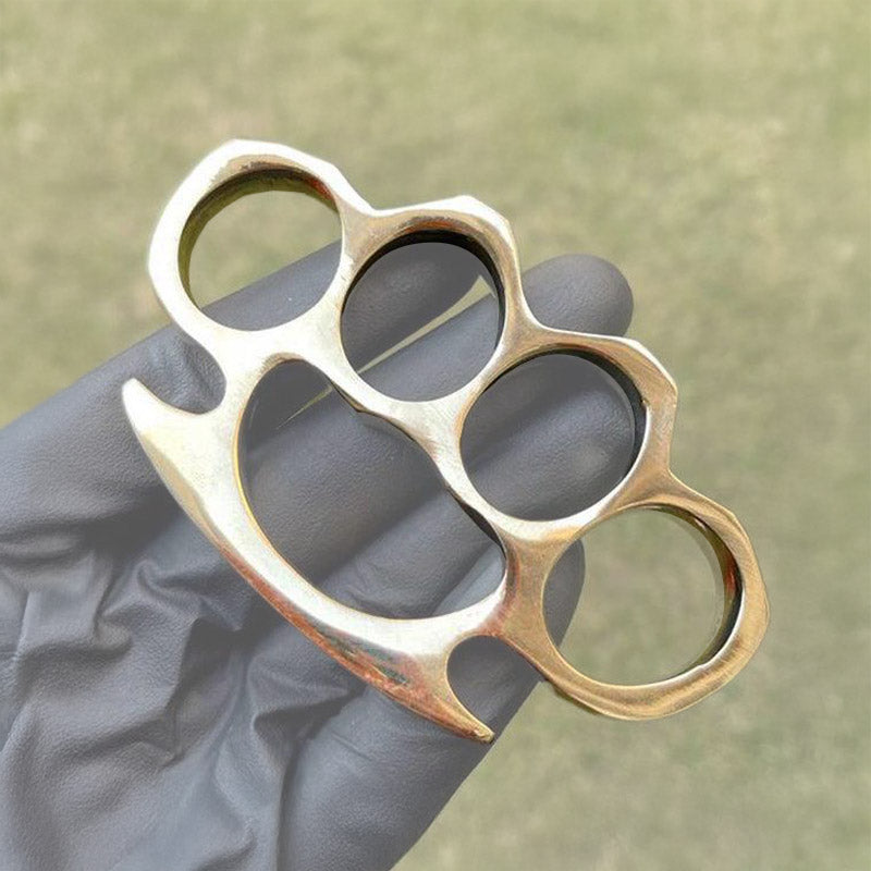 Hand Casted Brass Knuckle – Classic Solid Brass Design