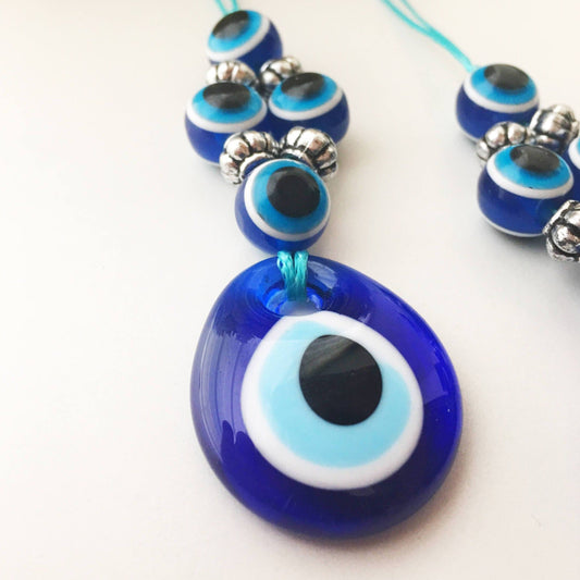 Blue Evil Eye Car Rearview Mirror Charm