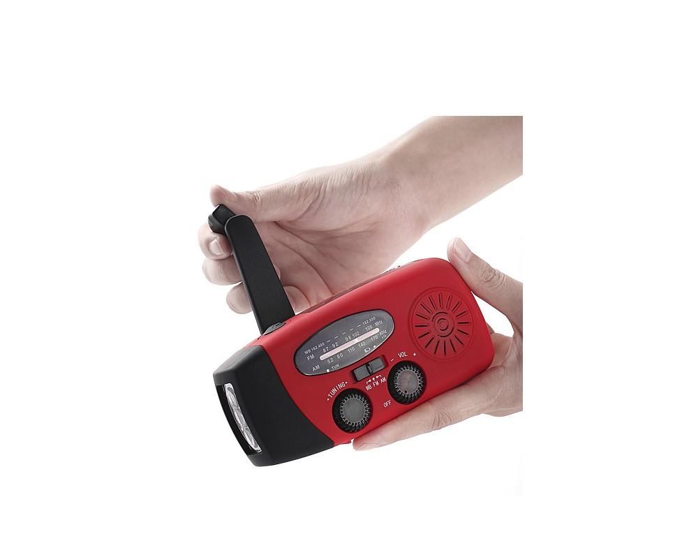 Hand Crank Solar Emergency Radio with Power Bank & Flashlight