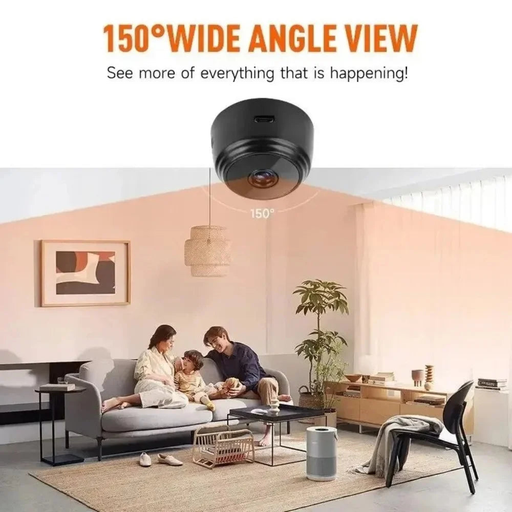 A9 Mini WiFi Security Camera with Night Vision