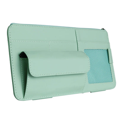 PU Leather Car Sun Visor Organizer with Photo Holder
