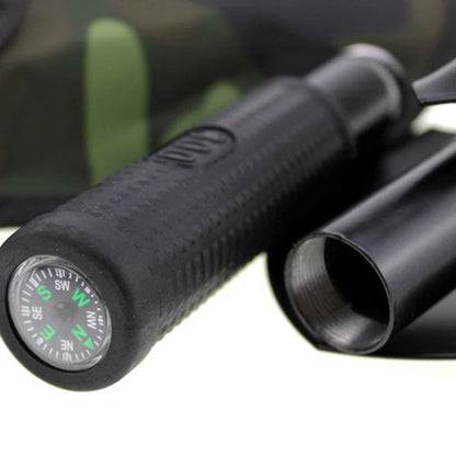 Folding Multi-Tool Camping Shovel with Compass