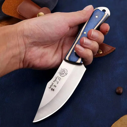 Multi-Purpose 3CR13 Steel Knife Colored Wood Handle