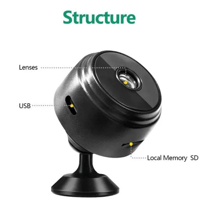 A9 Mini WiFi Security Camera with Night Vision