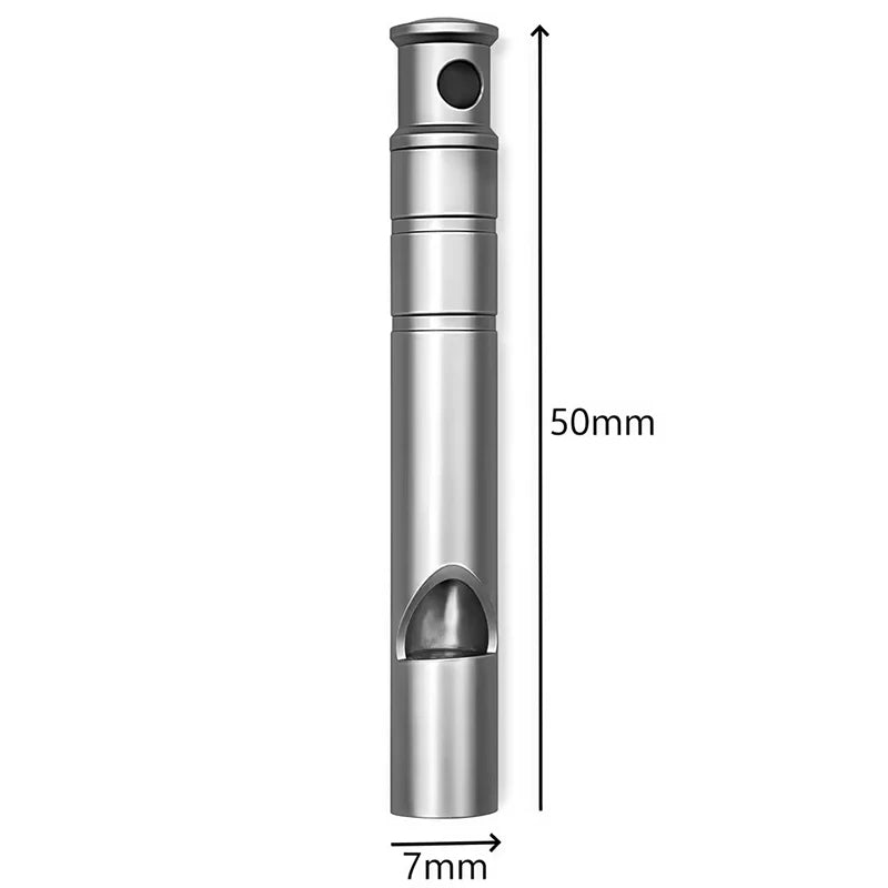 Titanium Emergency Survival Whistle EDC Necklace