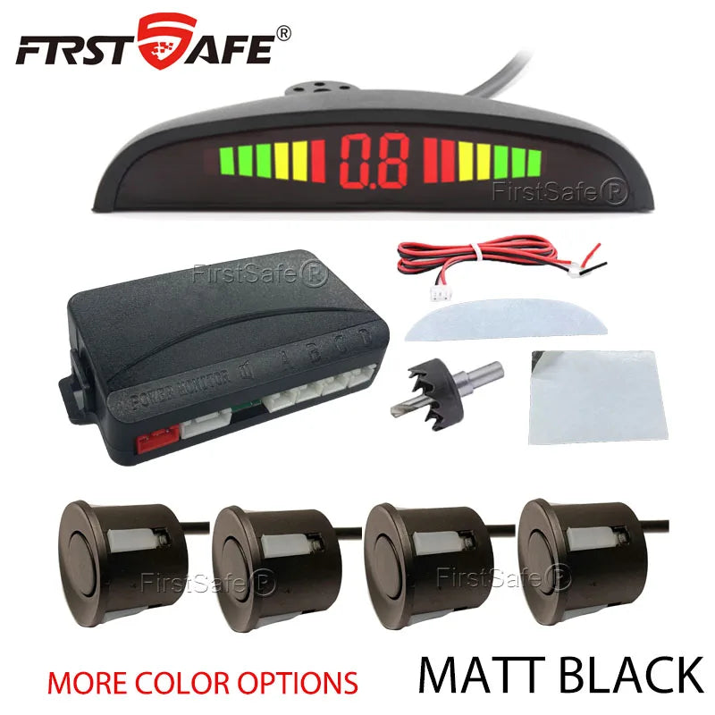 4-Sensor Car Parking Radar Kit with LED Display