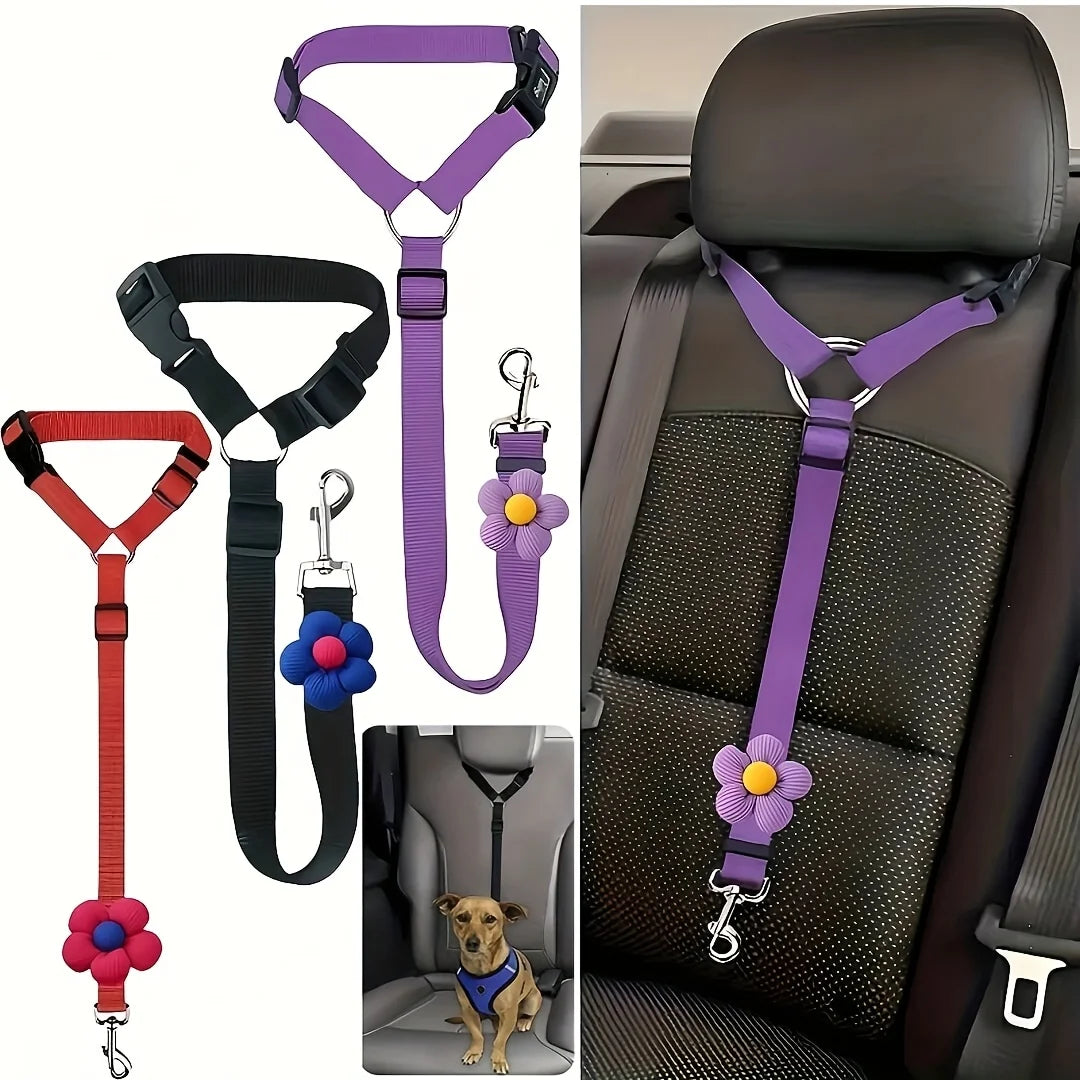 Adjustable Pet Safety Seat Belt for Car Rides