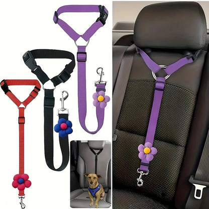 Adjustable Pet Safety Seat Belt for Car Rides
