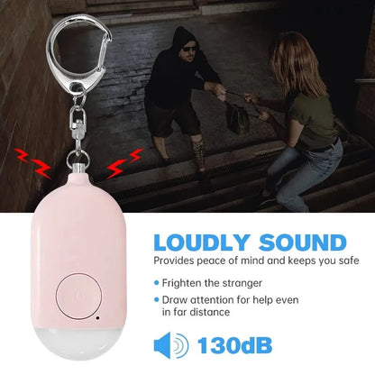 Personal Safety Alarm Keychain with LED Light