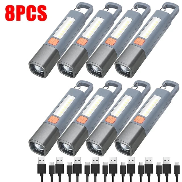 COB LED Waterproof Zoomable Flashlight
