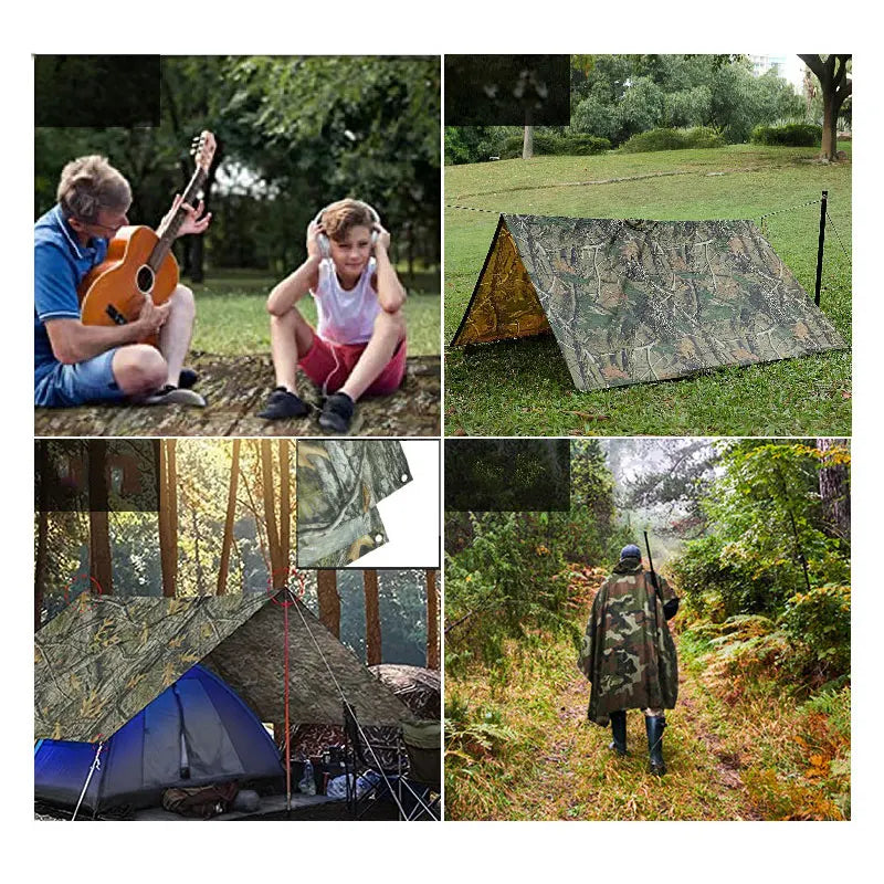 Waterproof Camouflage Tactical Poncho Raincoat