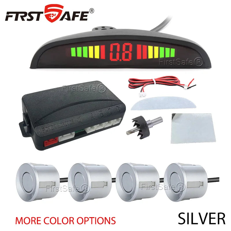 4-Sensor Car Parking Radar Kit with LED Display