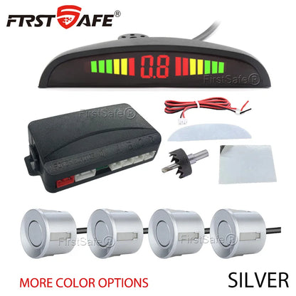4-Sensor Car Parking Radar Kit with LED Display