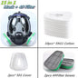 Chemical Gas Mask 6800 Dust Respirator Anti-Fog Full Face Mask Filter For Industrial Acid Gas, Welding Spray Paint Insecticide