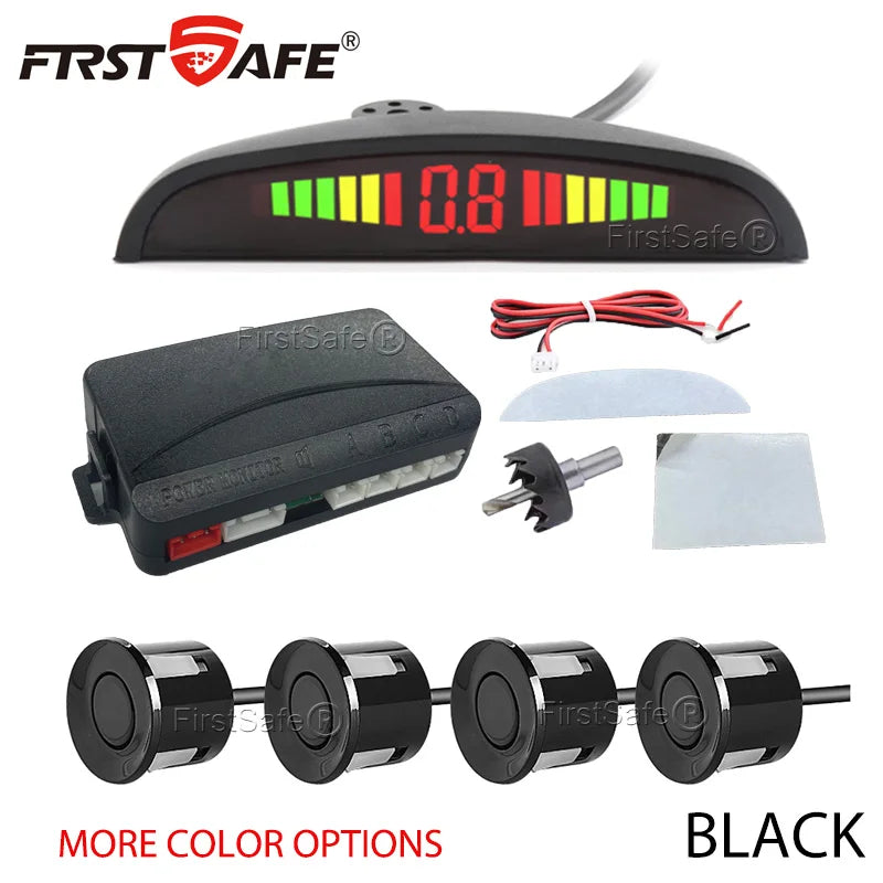 4-Sensor Car Parking Radar Kit with LED Display