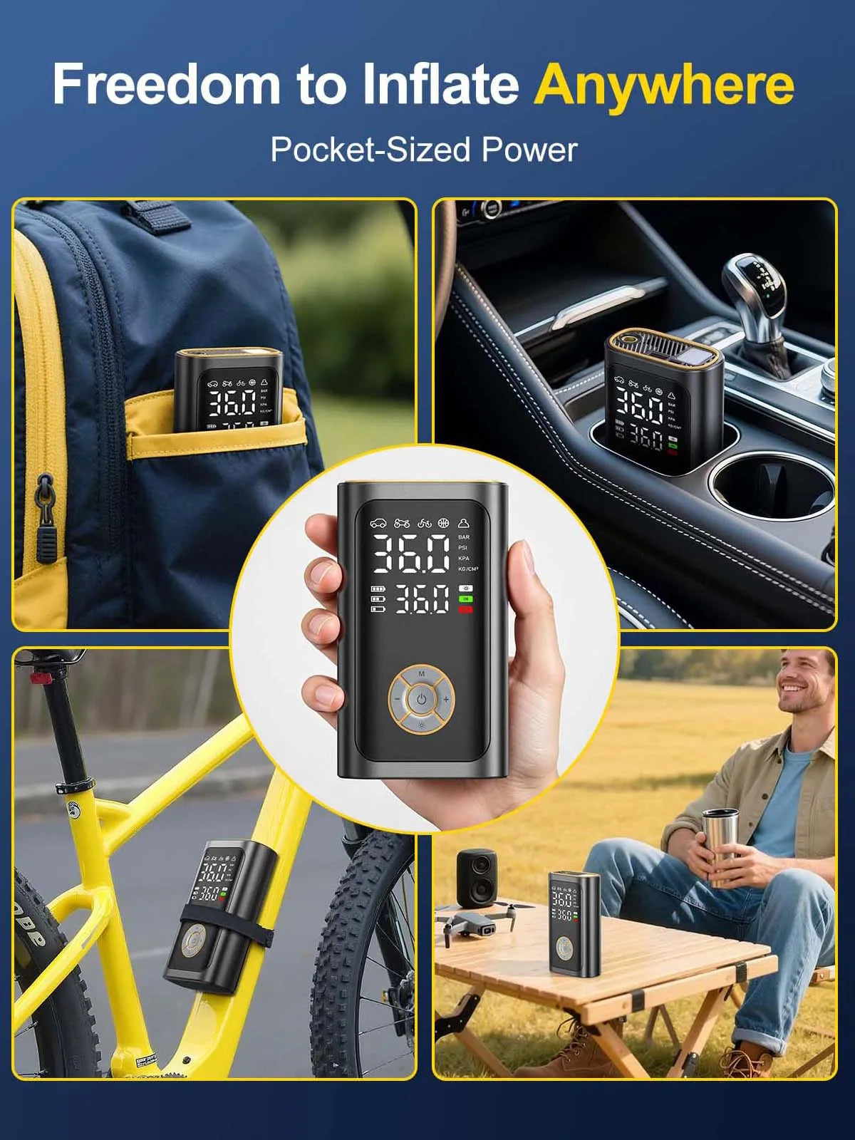 Cordless Digital Tire Inflator with LED Light
