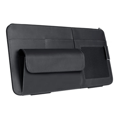 PU Leather Car Sun Visor Organizer with Photo Holder