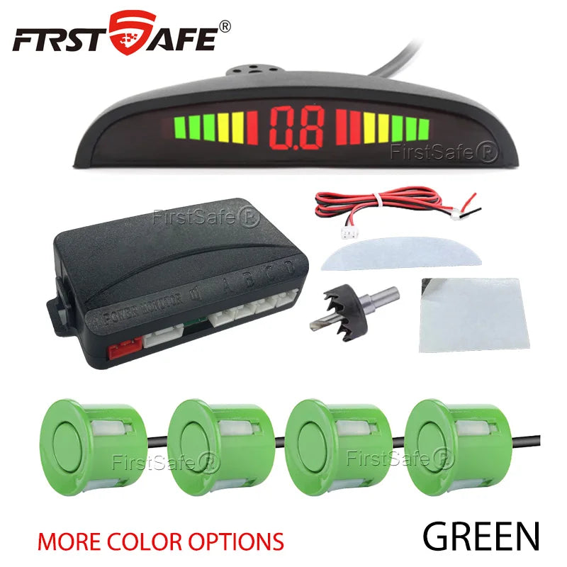 4-Sensor Car Parking Radar Kit with LED Display