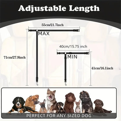 Adjustable Pet Safety Seat Belt for Car Rides