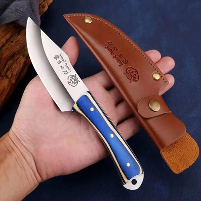 Multi-Purpose 3CR13 Steel Knife Colored Wood Handle