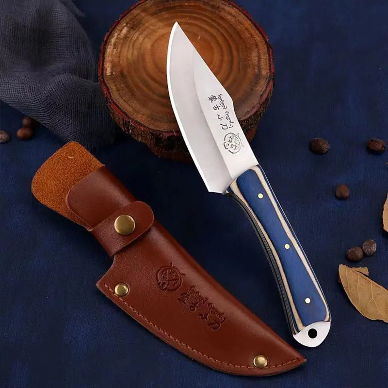 Multi-Purpose 3CR13 Steel Knife Colored Wood Handle