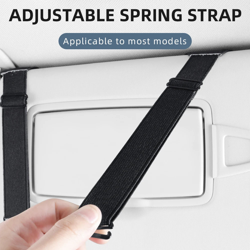 PU Leather Car Sun Visor Organizer with Photo Holder