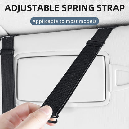 PU Leather Car Sun Visor Organizer with Photo Holder