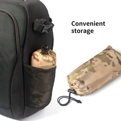 Men’s Military Waterproof Camo Raincoat – Impermeable Zipper Poncho