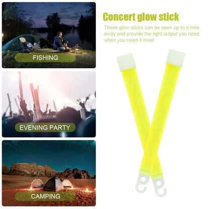 Glow Sticks with Hook for Camping &amp; Emergency Use