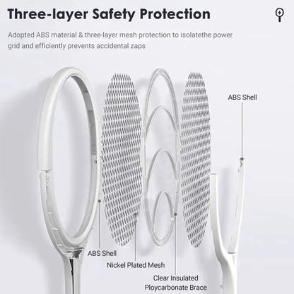 5-in-1 Fast Charging Electric Racket – Bug & Mosquito Killer