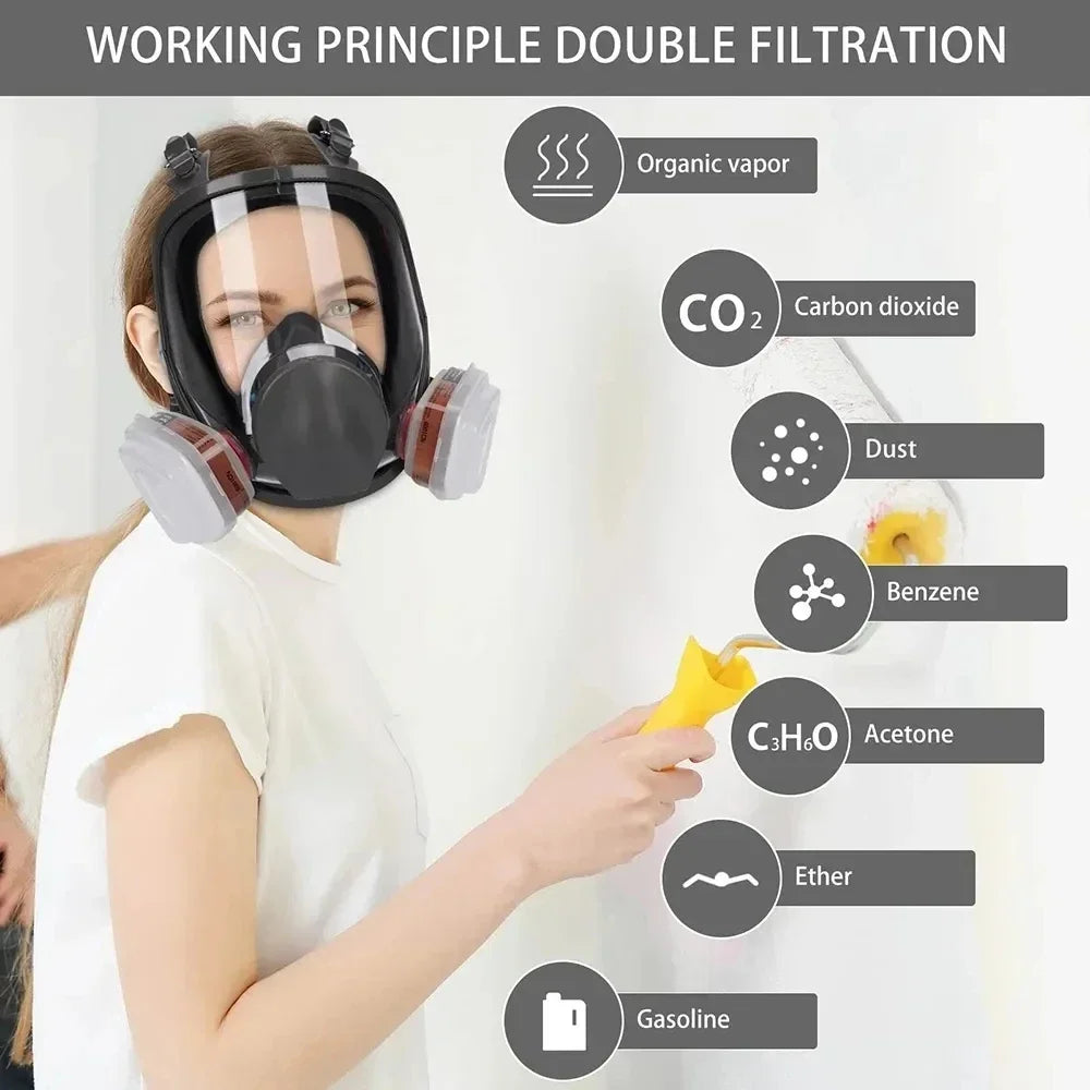 Anti-Fog 6800 Gas Mask – Industrial Respirator for Painting & Spraying