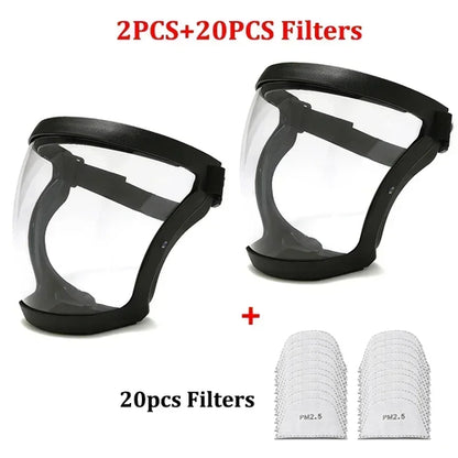 Full Face Shield Mask – Transparent Protective Cover