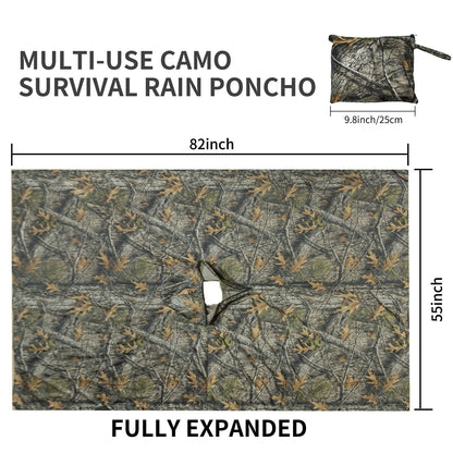 Waterproof Camouflage Tactical Poncho Raincoat